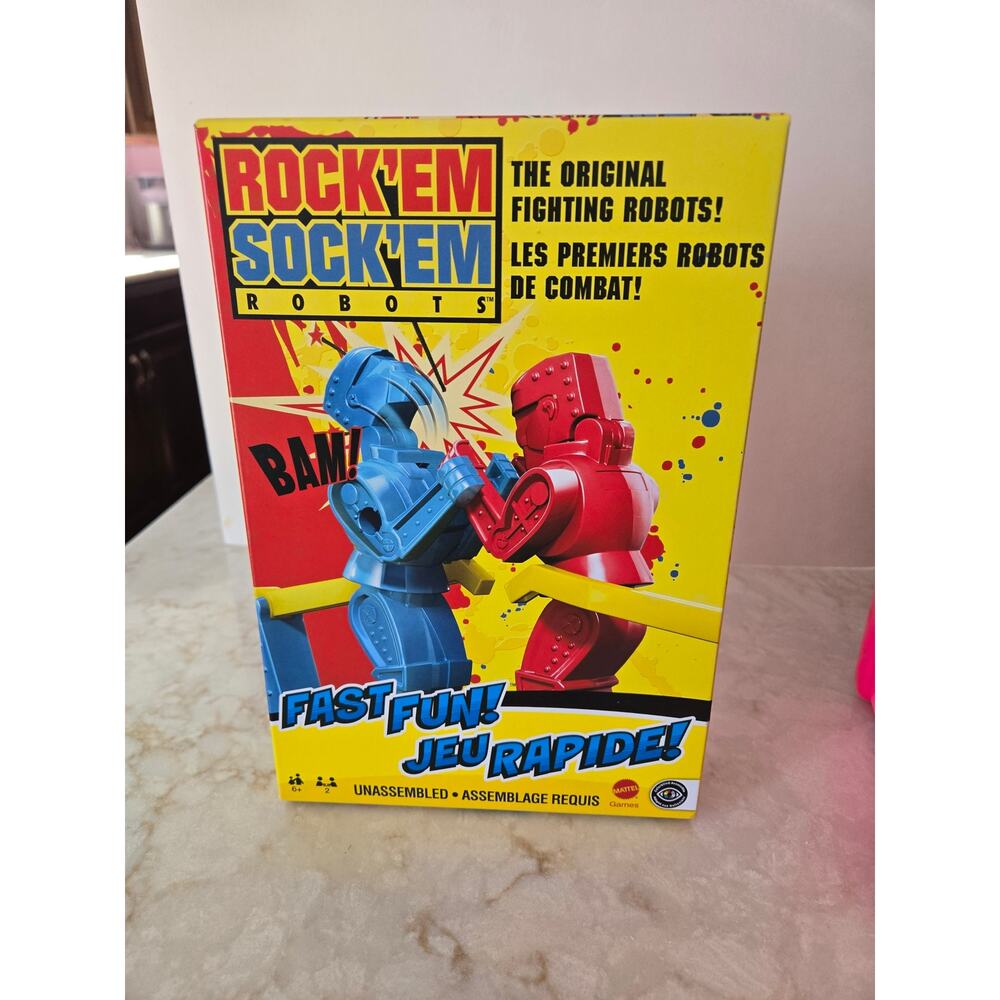 New Rockem Sockem Robots Mattel 2024 Ages 6 Up Toys Games 2 Player Kids Toy